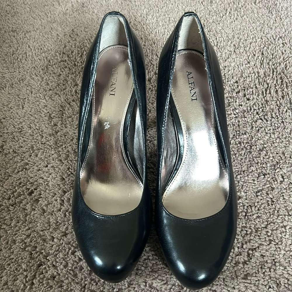 Alfani Black leather Maddy 4-inch stiletto heel